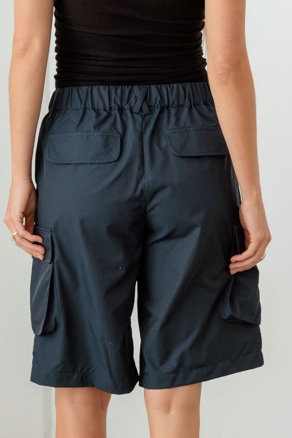 Tasha Apparel navy blue cargo shorts