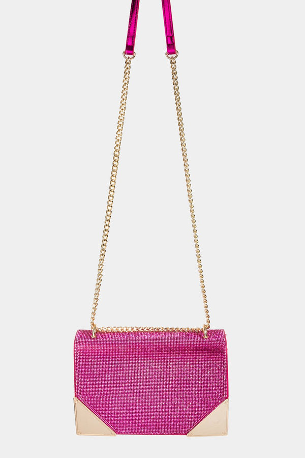 pink rhinestone studded bag