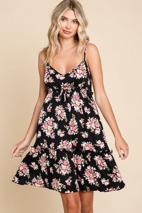 black floral dress