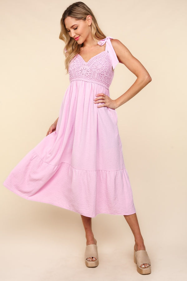 pink midi dress