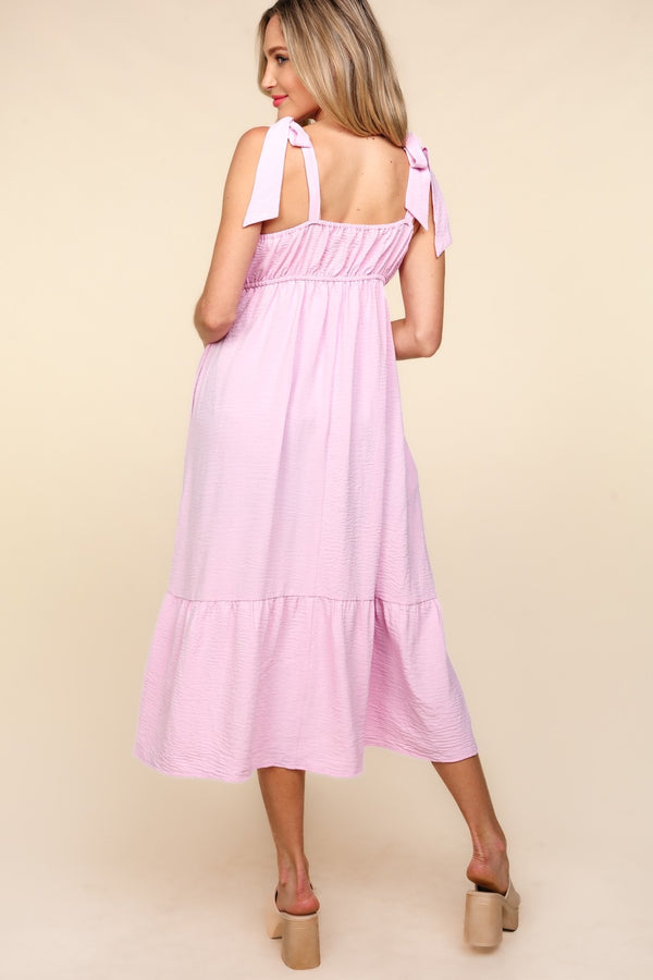pink midi dress