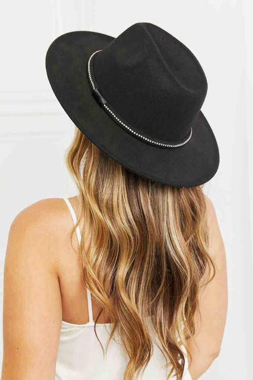 Black fedora hat